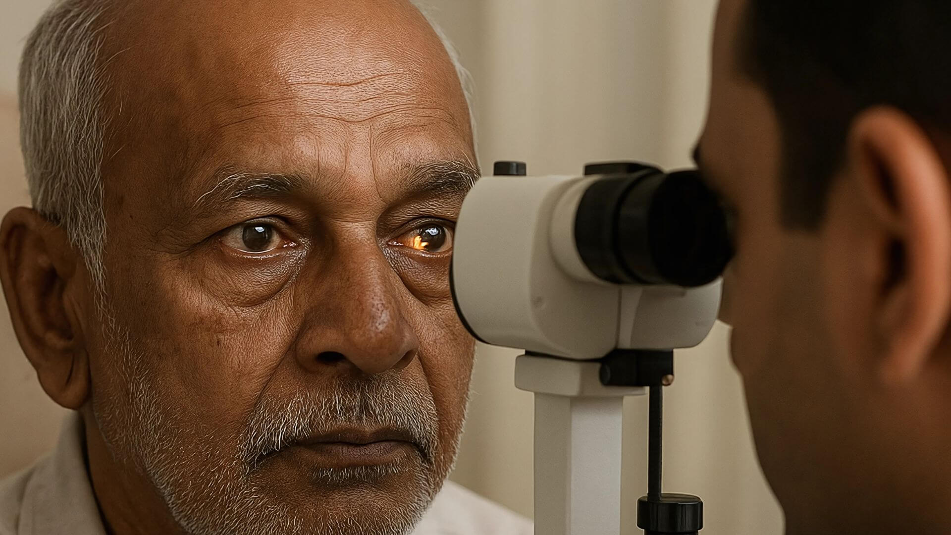 Slit-lamp glaucoma and eye pressure examination
