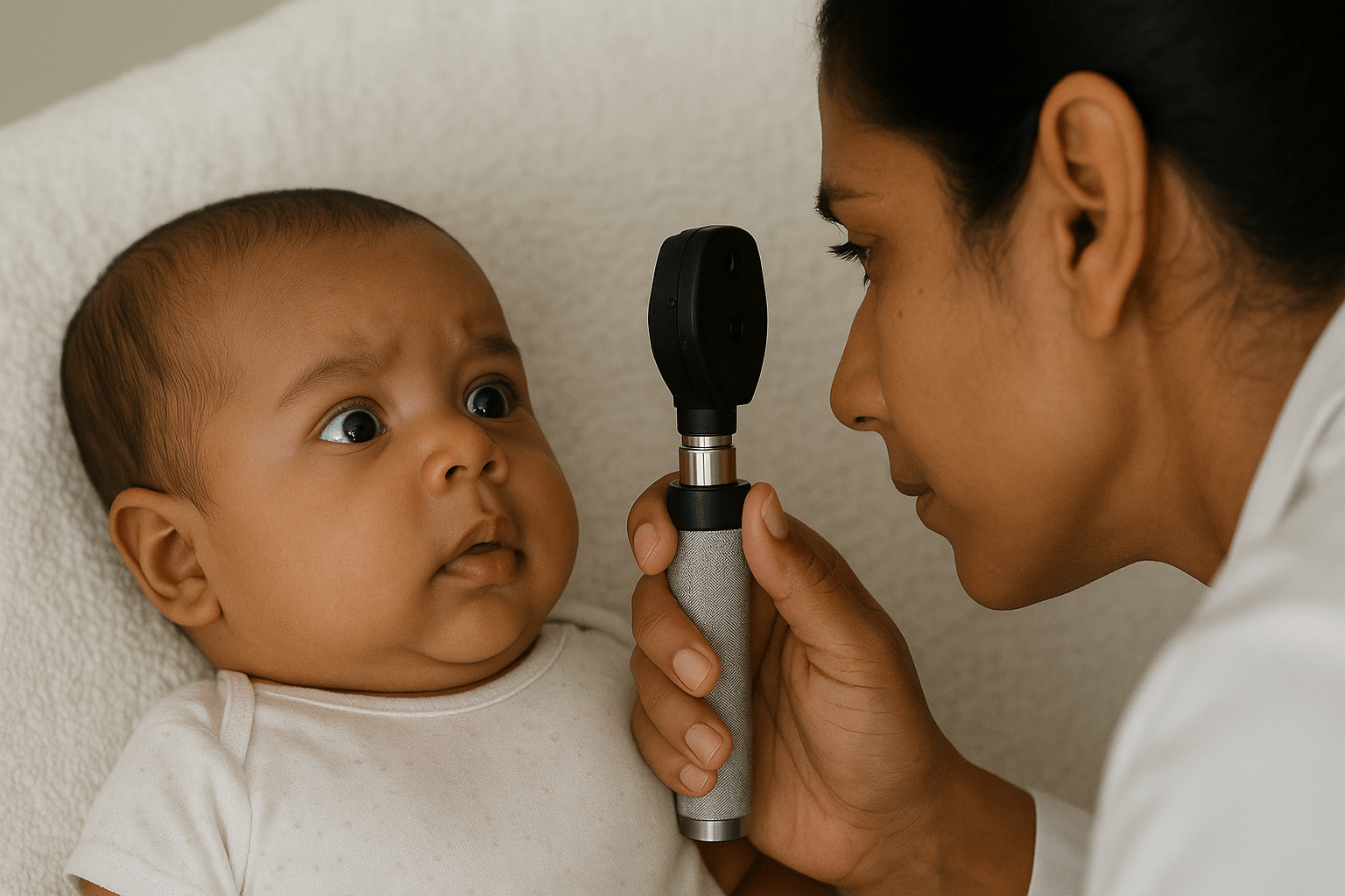 Gentle ROP retinal screening for a newborn infant